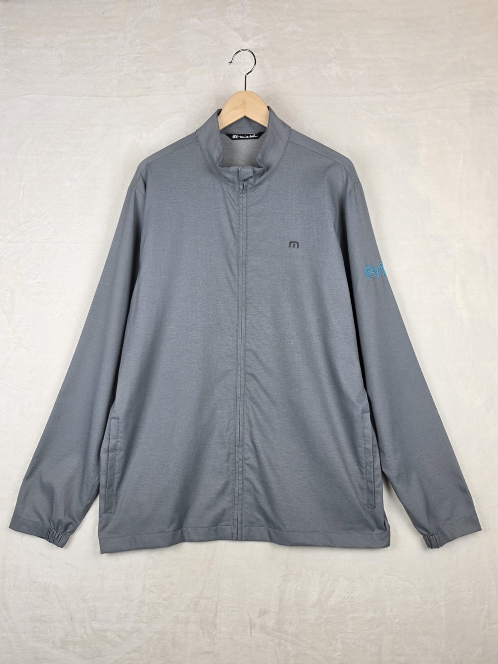 TravisMathew Surfside Full Zip Jacket Mens XL Gray Heather Golf